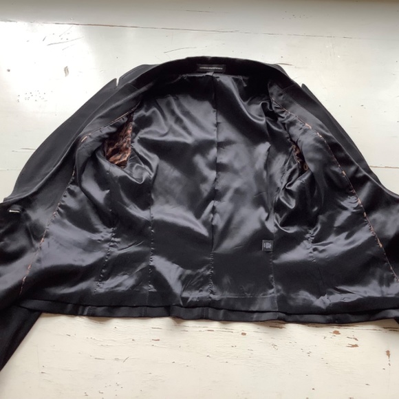 Express Design Studio Cropped Satin Tuxedo Jacket SZ 0 - Picture 5 of 11